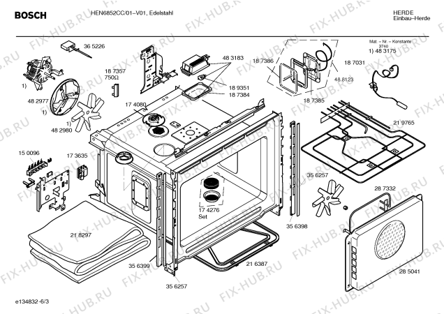 Схема №1 HEN6852CC с изображением Инструкция по эксплуатации для электропечи Bosch 00584545