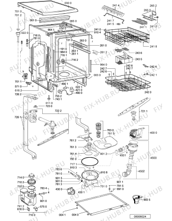 Схема №1 ADP 4665/7 WH с изображением Обшивка для электропосудомоечной машины Whirlpool 481245373792