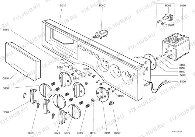 Взрыв-схема стиральной машины Zanker WF2030 - Схема узла Section 2