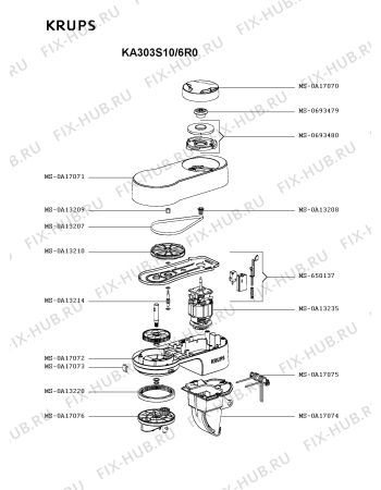 Схема №1 KA305S10/6R0 с изображением Спираль для кухонного измельчителя Krups MS-0A17087