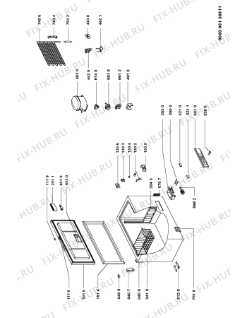 Схема №1 AFG 659 с изображением Дверца для холодильника Whirlpool 481944269304