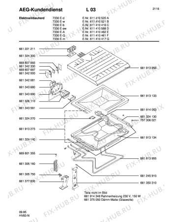 Взрыв-схема плиты (духовки) Aeg COMP. 7330E-D - Схема узла Section5