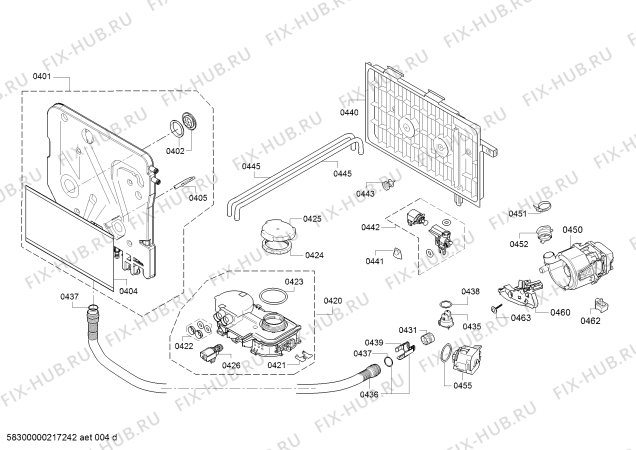 Схема №1 SCE64M05TI, Lavavajillas-Modular с изображением Модуль управления для посудомоечной машины Bosch 12025413