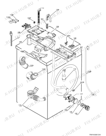 Взрыв-схема стиральной машины Aeg L99699HWD - Схема узла Hydraulic System 272