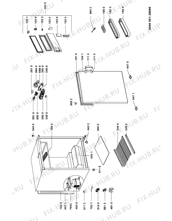 Схема №1 CP 101 MI/B с изображением Дверца для холодильной камеры Whirlpool 481231028266