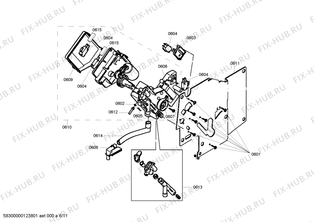 Схема №1 C7660N0GB с изображением Труба для электрокофемашины Bosch 00428098