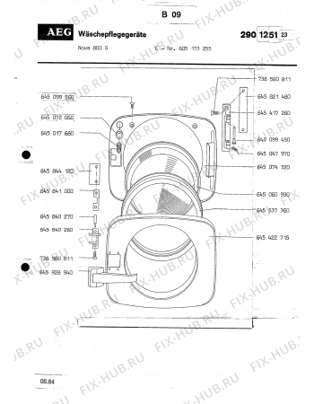 Взрыв-схема посудомоечной машины Aeg LAVNOVA 800 S - Схема узла Section2