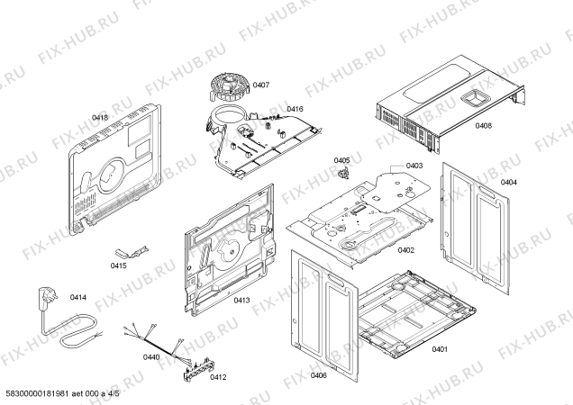 Взрыв-схема плиты (духовки) Bosch HBA23T253E H.BO.NP.L2D.IN.GLASS.B2/.X.E0_C/// - Схема узла 04