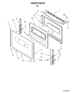 Схема №1 RF111PXSQ с изображением Дверка для электропечи Whirlpool 482000011601