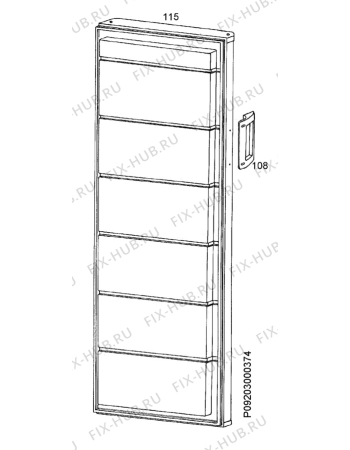 Взрыв-схема холодильника Zanussi ZV230MR - Схема узла Door 003