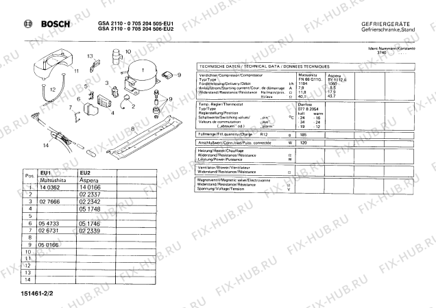 Взрыв-схема холодильника Bosch 0705204505 GSA2110 - Схема узла 02