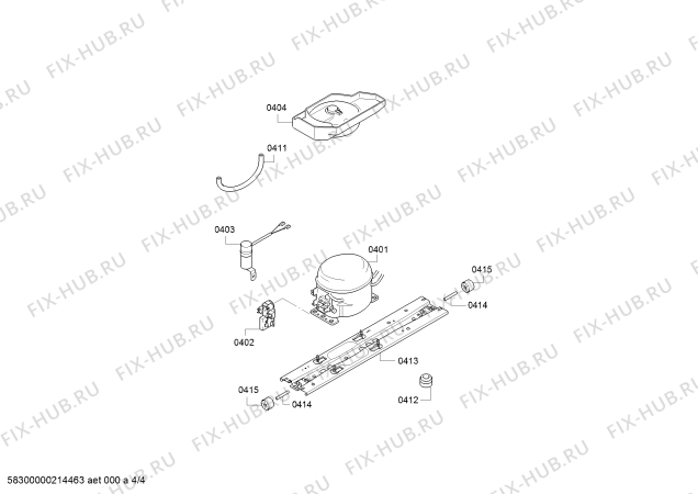 Взрыв-схема холодильника Bosch KGN39LB35, Bosch - Схема узла 04