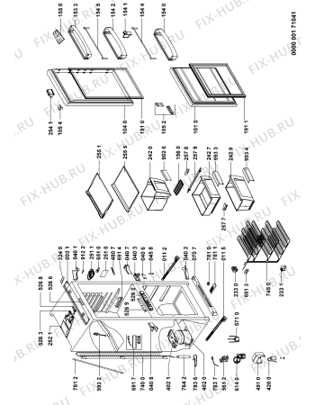 Схема №1 ART488A (F090498) с изображением Вложение для холодильной камеры Indesit C00331455