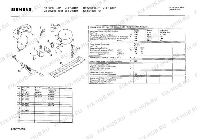 Взрыв-схема холодильника Siemens GT501858 - Схема узла 02