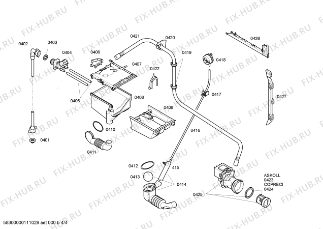 Схема №1 WFH209AEE Bosch WFH209A с изображением Модуль управления для стиралки Bosch 00489073