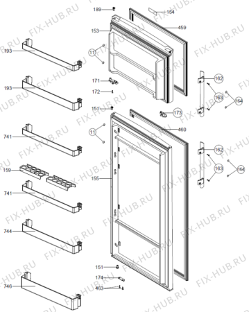 Взрыв-схема холодильника Gorenje NRF7181AX (505535, HZZS44764) - Схема узла 03