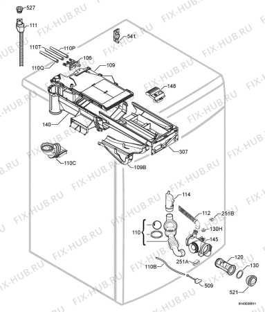 Взрыв-схема стиральной машины Husqvarna Electrolux QW14765 - Схема узла Hydraulic System 272