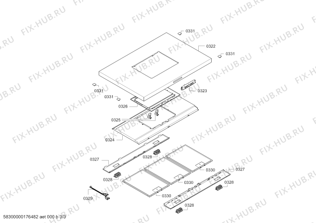 Взрыв-схема вытяжки Siemens LF98BB542 Siemens - Схема узла 03