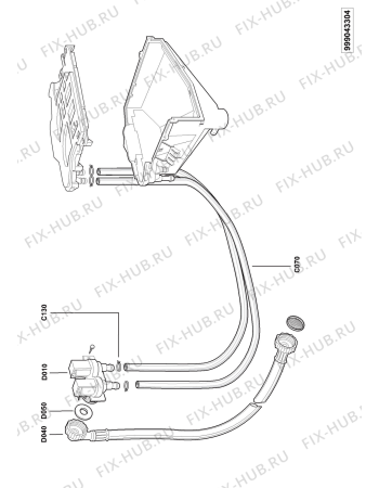 Взрыв-схема стиральной машины Whirlpool AWG 712 D F - Схема узла