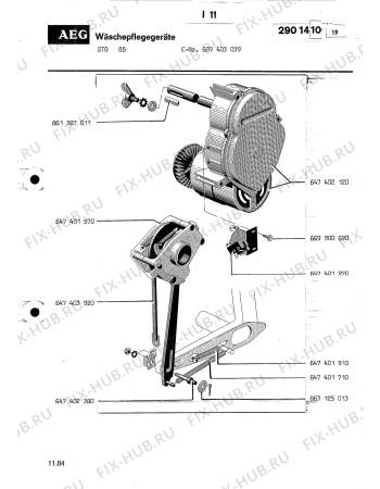 Схема №1 STANDBUEGLER 85 с изображением Винтик для стиралки Aeg 8996699006905