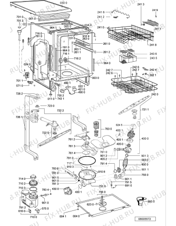 Схема №1 ADP 4716 IX с изображением Панель для посудомойки Whirlpool 481245373428