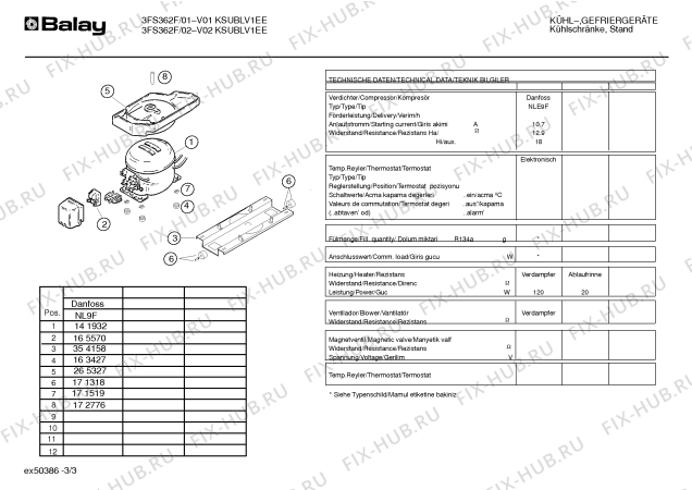 Схема №1 KS27U00HK с изображением Крышка для холодильной камеры Bosch 00354321