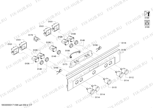 Схема №1 PHCB255K20 с изображением Стеклокерамика для духового шкафа Bosch 00712091