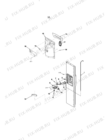 Взрыв-схема холодильника AMANA AC2225GEKB - Схема узла