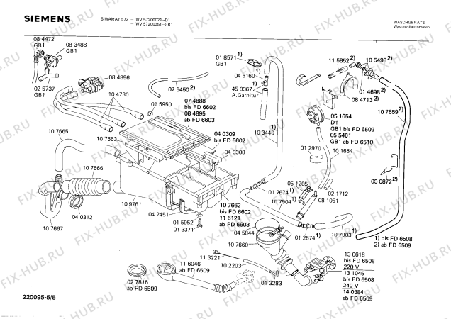 Схема №1 WV57200021 SIWAMAT 572 с изображением Панель для стиралки Siemens 00112757