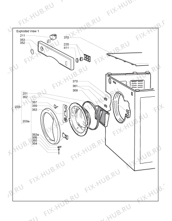 Схема №1 0312_382_15090-CL382 с изображением Обшивка для сушильной машины Whirlpool 482000014387