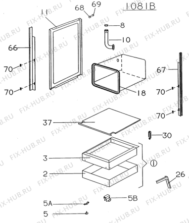 Взрыв-схема комплектующей Electrolux CF6775 - Схема узла H10 Chassis