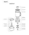 Схема №1 KA801742/70 с изображением Элемент корпуса для кухонного измельчителя Krups MS-4A02693