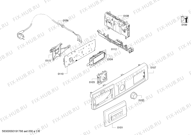 Схема №1 WTY87782PL HomeProfessional SelfCleaning Condenser с изображением Модуль управления, запрограммированный для сушильной машины Bosch 00636578