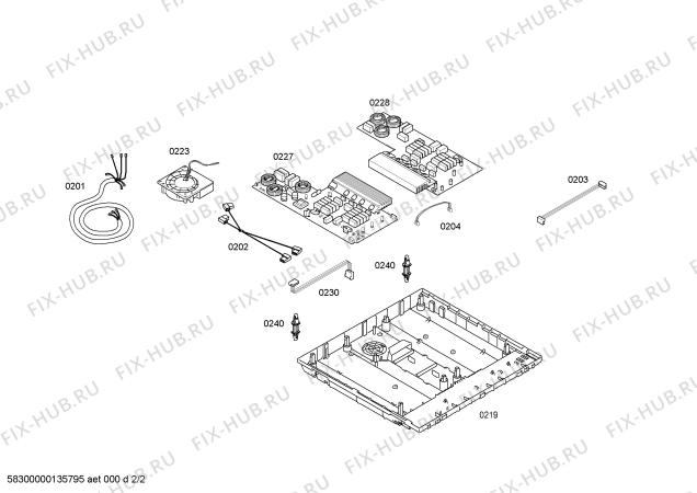 Взрыв-схема плиты (духовки) Siemens EH801ME21E SE.4I.80.TOP.WP.FS.Plano - Схема узла 02