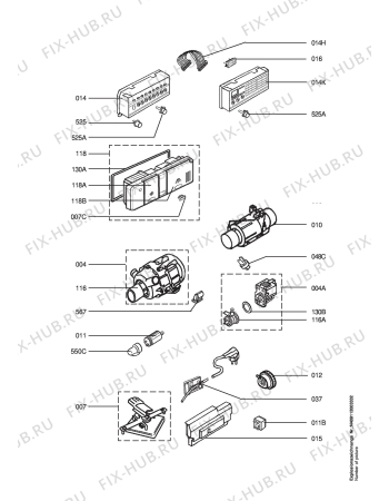 Взрыв-схема посудомоечной машины Privileg 76655UD,10892 - Схема узла Electrical equipment 268