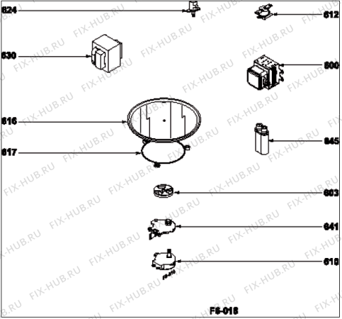 Взрыв-схема микроволновой печи Asko OM8431s EU   -Micro oven (200105, OM8431) - Схема узла 04