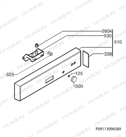 Взрыв-схема посудомоечной машины Faure LV125W - Схема узла Command panel 037