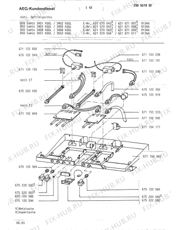 Взрыв-схема холодильника Aeg S3458 KG - Схема узла Electrical equipment