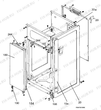 Взрыв-схема плиты (духовки) Zanussi ZCG850GX1 - Схема узла Section 2