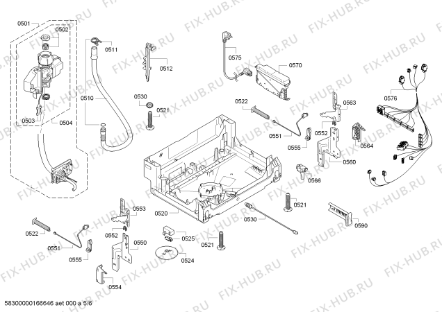 Схема №1 SMV53E00TC с изображением Передняя панель для посудомойки Bosch 00703904