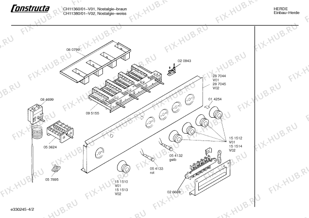 Схема №1 CH11360 с изображением Панель для духового шкафа Bosch 00287044