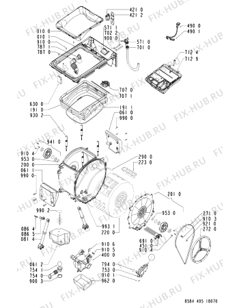 Схема №1 TS 4057 с изображением Обшивка для стиралки Whirlpool 481245310663