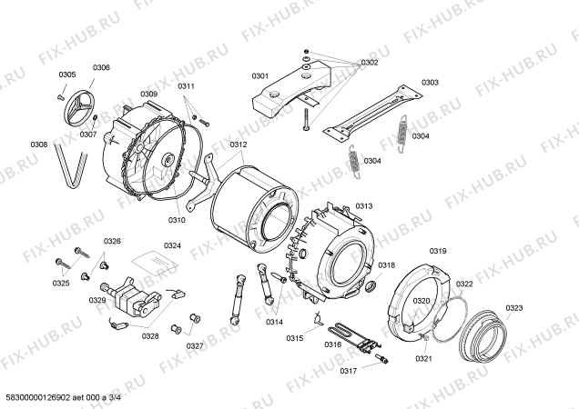 Схема №1 WM12A260FF с изображением Панель управления для стиралки Siemens 00448662