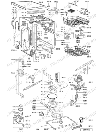 Схема №1 ADP 6945 WHM с изображением Панель для электропосудомоечной машины Whirlpool 481245372945