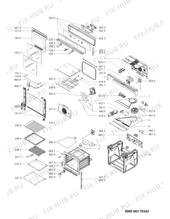 Схема №1 OVN910S1 (F092518) с изображением Инструкция по эксплуатации для плиты (духовки) Indesit C00371233
