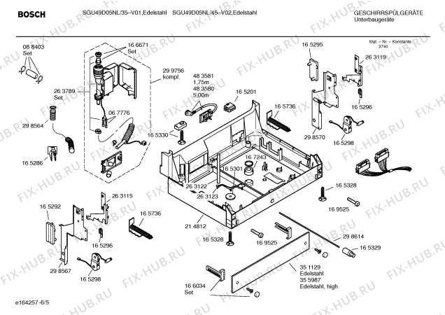 Схема №2 SGI59A05 с изображением Инструкция по эксплуатации для электропосудомоечной машины Bosch 00585910