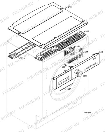 Взрыв-схема стиральной машины Aeg Electrolux L50642VI - Схема узла Command panel 037