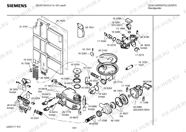 Схема №2 SE20T291EU 3in1 с изображением Инструкция по эксплуатации для посудомойки Siemens 00590093