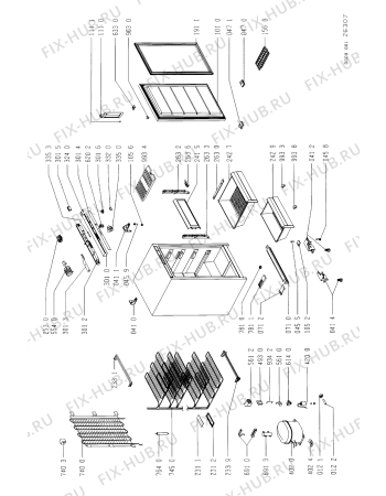Схема №1 AFG 321/G/BS/WP с изображением Корпусная деталь для холодильника Whirlpool 481945299621
