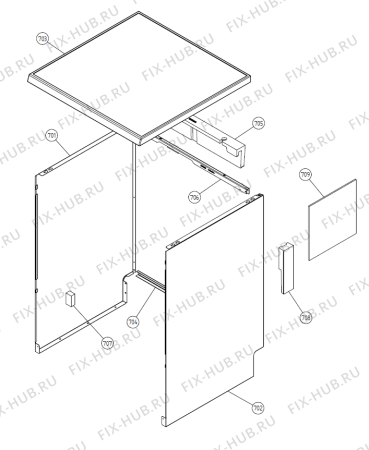 Взрыв-схема посудомоечной машины Gorenje MSE 860 FBKS UK   -SS FH (900001246, DW20.3) - Схема узла 07